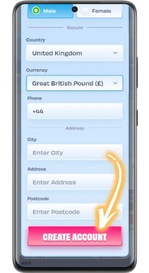 Address and create account for 9 Masks of Fire